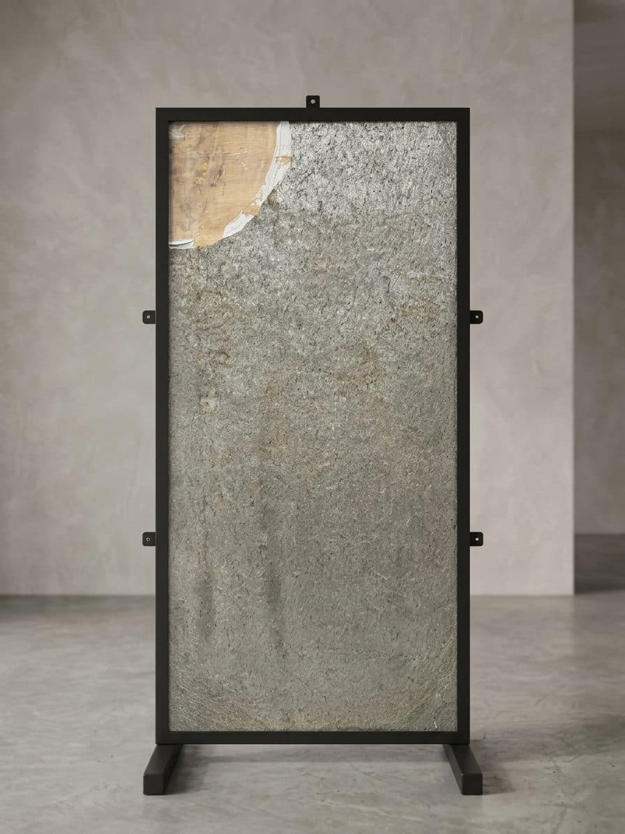 Piedra CAVVA instalada sobre madera